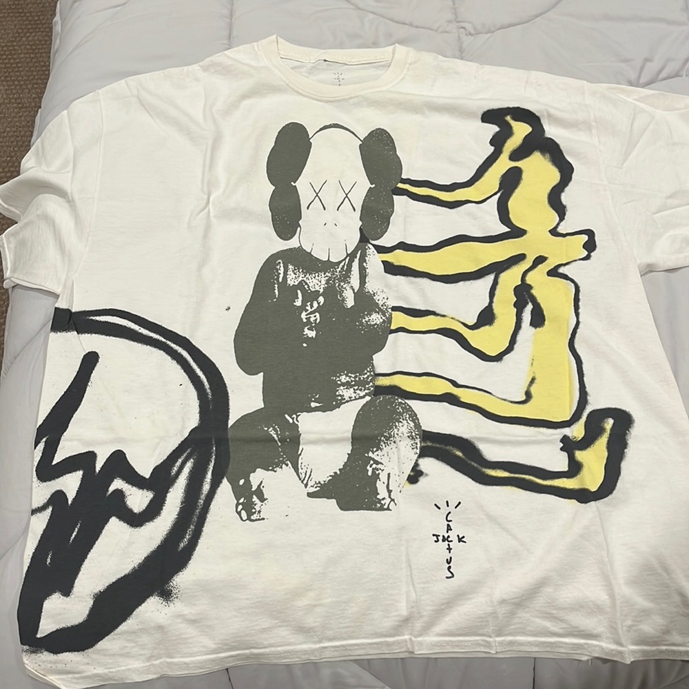 Kaws x cactus jack graphic t shirt brand new size xl